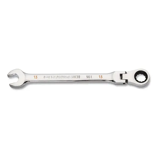 90-Tooth 12 Point Flex Head Ratcheting Combination Wrench, Metric, 13 mm 90-Tooth 12 Point Flex Head Ratcheting Combination Wrench, Metric, 13 mm
