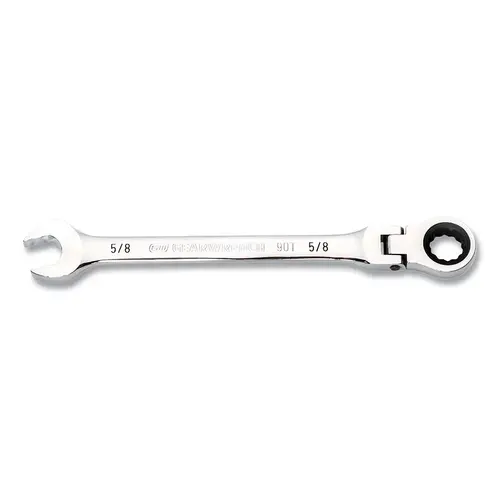 90-Tooth 12 Point Flex Head Ratcheting Combination Wrench, SAE, 5/8 in 90-Tooth 12 Point Flex Head Ratcheting Combination Wrench, SAE, 5/8 in