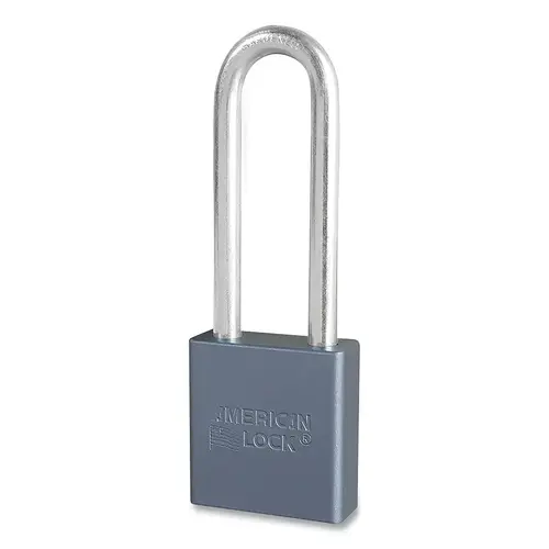 Solid Aluminum Padlock, 5/16 in dia, 3 in L, 3/4 in W, Gray, Keyed Alike, Keyed - 54385 - pack of 6 Solid Aluminum Padlock, 5/16 in dia, 3 in L, 3/4 in W, Gray, Keyed Alike, Keyed - 54385 - pack of 6