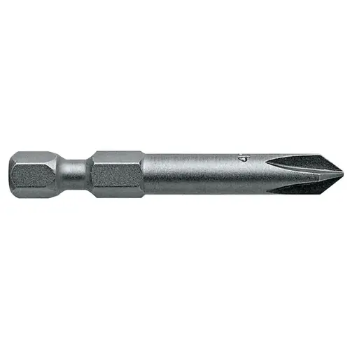 Phillips Power Bit, #2, 1/4 in Hex Power Drive Shank, 3-1/2 in