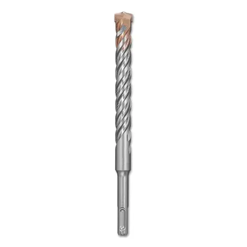 Hammer Drill Bit, 5/8 in Dia, 18 in OAL, Helix Flute, 4-Flute, 25/64 in Dia Shank, SDS Plus Shank Silver Hammer Drill Bit, 5/8 in Dia, 18 in OAL, Helix Flute, 4-Flute, 25/64 in Dia Shank, SDS Plus Shank Silver