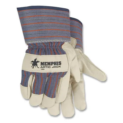 Artic Jack  Gloves, X-Large, Beige/Blue/Red/Black Fabric Pair