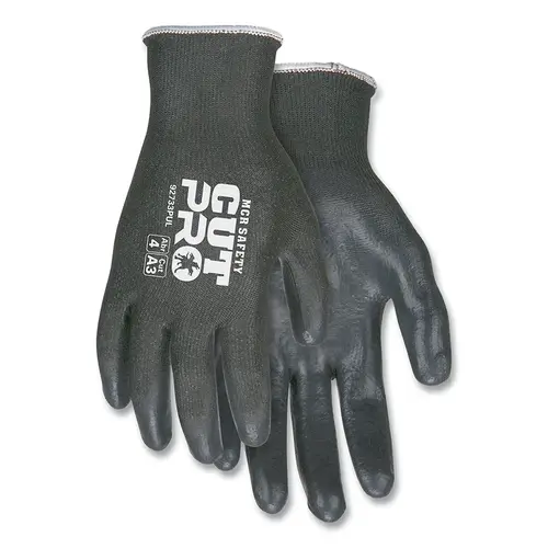 Cut, Puncture & Abrasive-Resistant Gloves: Size L, ANSI Cut A3, ANSI Puncture 3, Polyurethane, HPPE Pair
