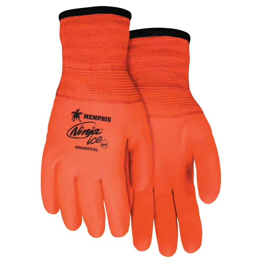 MCR Safety Ninja Ice HPT Fully Coated Insulated Work Gloves X-Large Hi-Viz Orang - 2 per pack x12 packs N9690FCOXL MCR Safety Ninja Ice HPT Fully Coated Insulated Work Gloves X-Large Hi-Viz Orang - 2 per pack x12 packs N9690FCOXL