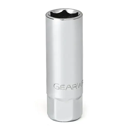 3/8 in Drive SAE Spark Plug Sockets, 3/8 in Drive, 13/16 in, 6 Points Chrome-Plated