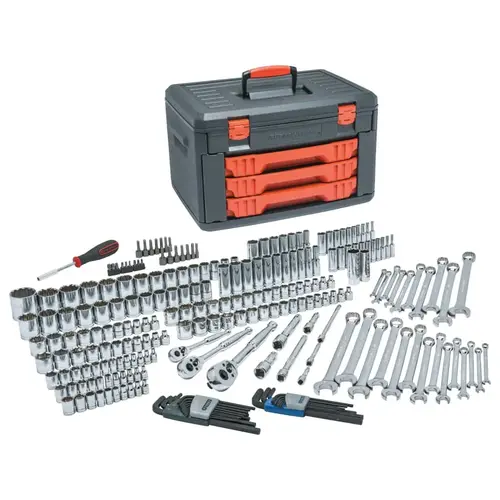 239 Piece Metric/SAE Socket & Ratchet Sets, 1/4 in, 3/8 in, 1/2 in 239 Piece Metric/SAE Socket & Ratchet Sets, 1/4 in, 3/8 in, 1/2 in