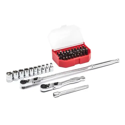45 Pc. 6 Point Standard Metric Slim Head Mechanics Tool Sets, 1/4 in Dr 45 Pc. 6 Point Standard Metric Slim Head Mechanics Tool Sets, 1/4 in Dr