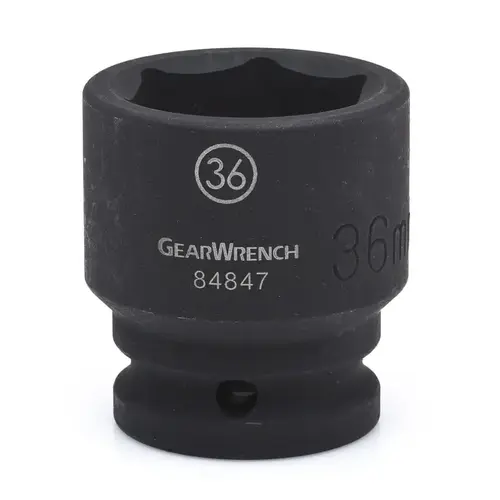 Impact Socket, 3/4 in Drive Size, 23 mm Opening Size, 6-point, Standard Length Impact Socket, 3/4 in Drive Size, 23 mm Opening Size, 6-point, Standard Length
