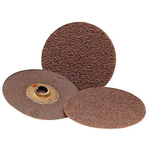 Roloc Discs 361F, Aluminum Oxide, 1-1/2 in dia, TR, 50 Grit, 30000 RPM Green Button - pack of 500 Roloc Discs 361F, Aluminum Oxide, 1-1/2 in dia, TR, 50 Grit, 30000 RPM Green Button - pack of 500