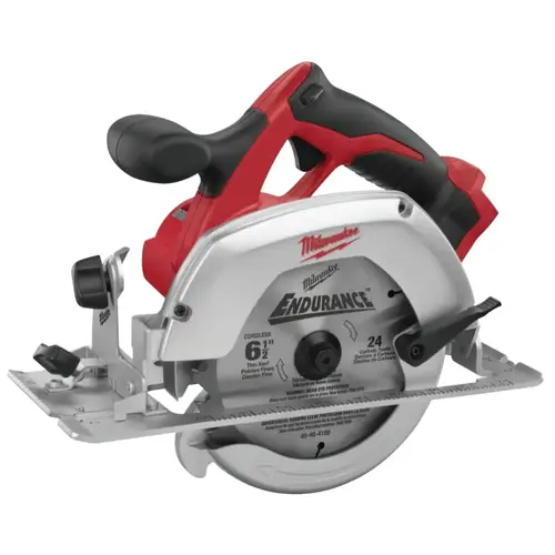 Circular Saw, Tool Only, 18 V, 2.8 Ah, 6-1/2 in Dia Blade, 50 deg Bevel Red Circular Saw, Tool Only, 18 V, 2.8 Ah, 6-1/2 in Dia Blade, 50 deg Bevel Red