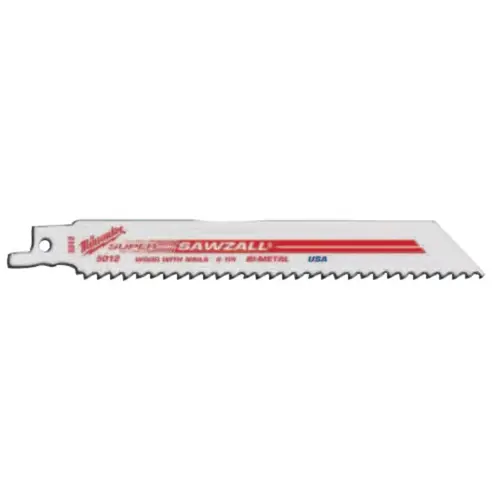 High Performance Bi-Metal Sawzall Blades, 6" x 3/4", 10 TPI, 1/2 in. Universal - pack of 50 High Performance Bi-Metal Sawzall Blades, 6" x 3/4", 10 TPI, 1/2 in. Universal - pack of 50