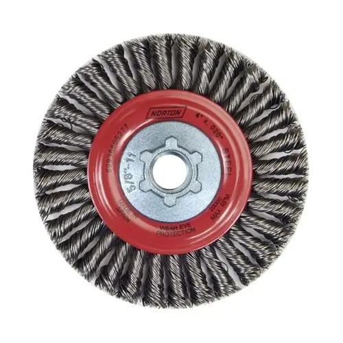 Wire Wheel Brushes, 4 in Dia. 4 in, Steel, 20,000 rpm Wire Wheel Brushes, 4 in Dia. 4 in, Steel, 20,000 rpm