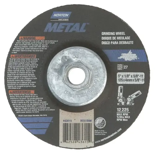 Gemini Depressed Center Wheel, 9" Dia, 1/8" Thick, 7/8" Arbor - pack of 20 Gemini Depressed Center Wheel, 9" Dia, 1/8" Thick, 7/8" Arbor - pack of 20