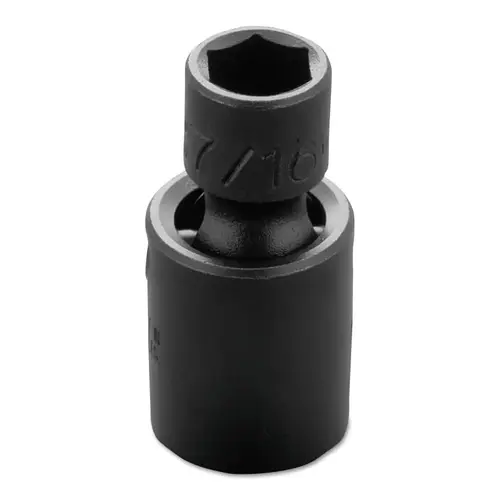 Drive Universal Impact Sockets, 3/8 in Drive, 7/16 in, 1 63/64 in L, 6 Points Drive Universal Impact Sockets, 3/8 in Drive, 7/16 in, 1 63/64 in L, 6 Points