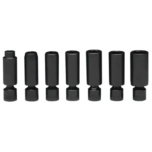 7 Piece Deep Universal Power Socket Sets, 3/8 in, 6 Point 7 Piece Deep Universal Power Socket Sets, 3/8 in, 6 Point