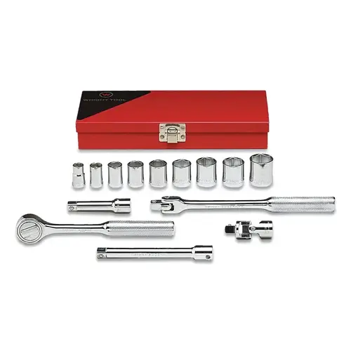 14 PC. 6 PT. 3/8" DRIVESOCKET SET 14 PC. 6 PT. 3/8" DRIVESOCKET SET