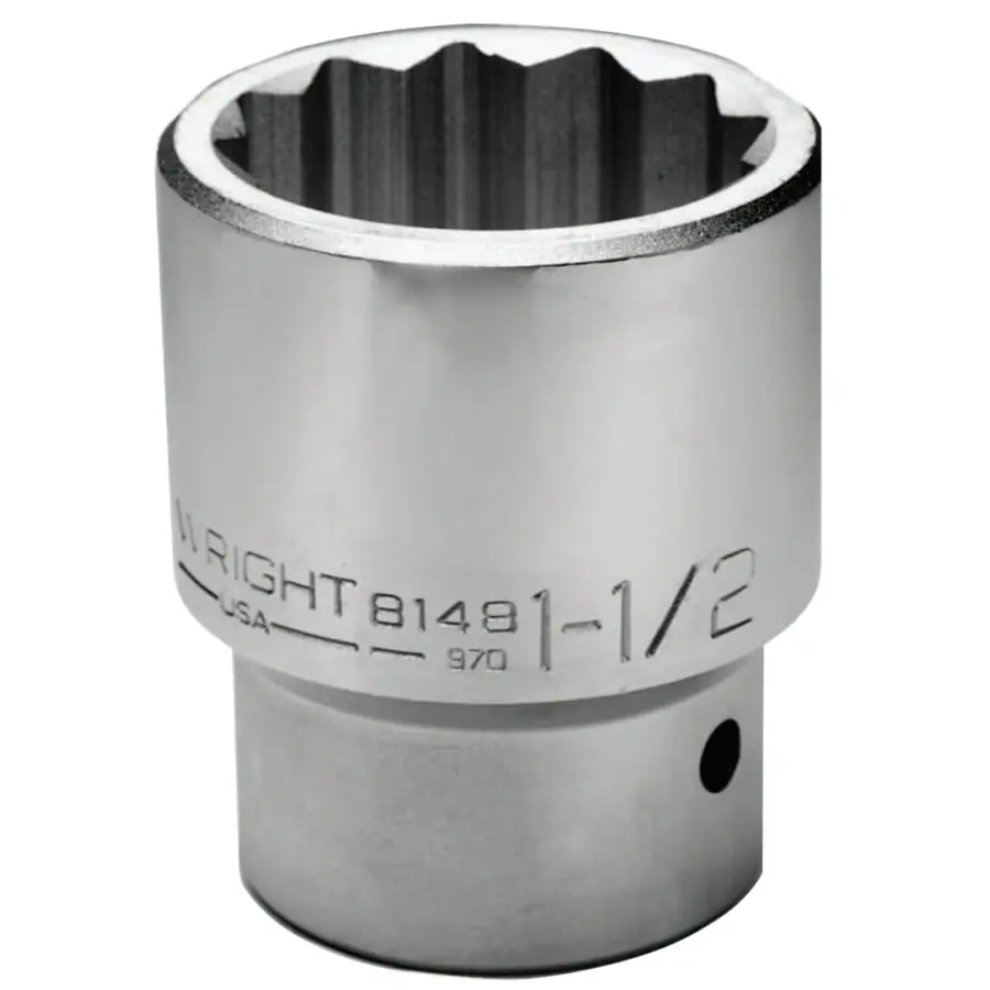 WRIGHT TOOL 1 Dr. Standard Sockets 1 in Drive 3 1/8 in 12 Points 8197 WRIGHT TOOL 1 Dr. Standard Sockets 1 in Drive 3 1/8 in 12 Points 8197