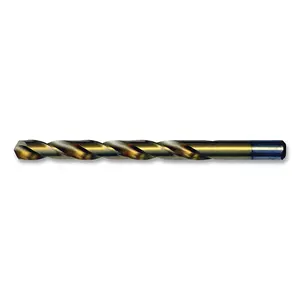 Chicago-Latrobe 41628-XCP1 150ASP-TN Heavy-Duty TiN Jobber-Length Drill Bit, 2FL, 7/16 in Tool Size