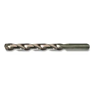 Chicago-Latrobe 50075 550 NAS-Type Heavy-Duty Cobalt Straw Jobber-Length Drill Bit, 0.5156 in dia Cutting, 6.625 in OAL, 33/64 in