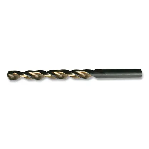1872 Heavy-Duty Black and Gold Parabolic Flute Jobber-Length Drill Bit, 0.0938 in dia Cutting, 2.25 in OAL, 3/32 in Oxide - pack of 12