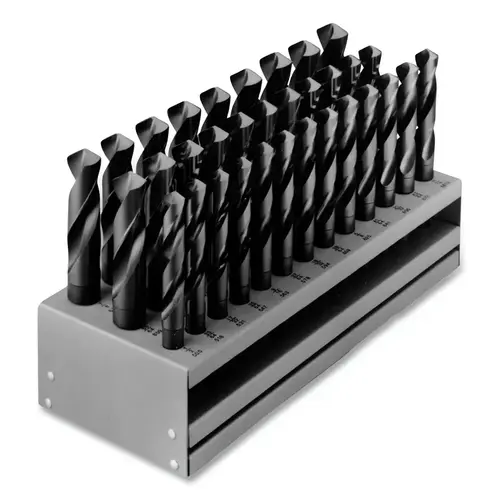 Series 1813 General Purpose Silver & Deming Drill Bit Set, 33-Pc, 1/2 in-1 in Drill Sizes Series 1813 General Purpose Silver & Deming Drill Bit Set, 33-Pc, 1/2 in-1 in Drill Sizes