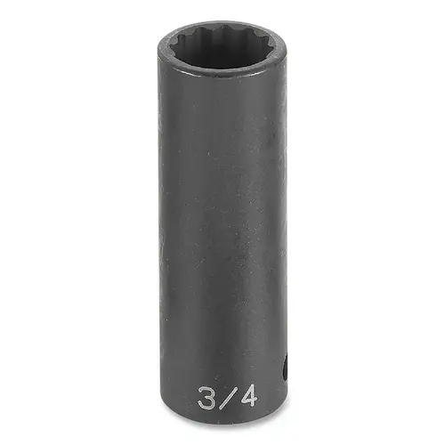 Impact Socket, 1/2 in Drive Size, 1 in Socket Size, Hex, 6-point, Deep Length Impact Socket, 1/2 in Drive Size, 1 in Socket Size, Hex, 6-point, Deep Length