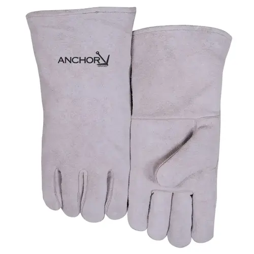 Leather Welder's Gloves, Shoulder Split Cowhide, Large, Gray Pair Leather Welder's Gloves, Shoulder Split Cowhide, Large, Gray Pair