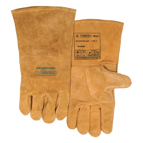 COMFOflex Premium Leather Welding Gloves, Leather, Small, Buck Ta - 2 per pack x12 packs COMFOflex Premium Leather Welding Gloves, Leather, Small, Buck Ta - 2 per pack x12 packs