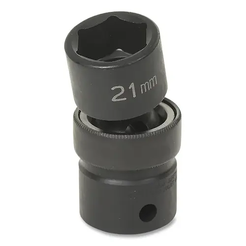 Impact Socket, 1/2 in Drive Size, 23 mm Socket Size, Hex, 6-point, Standard Length, Universal Impact Socket, 1/2 in Drive Size, 23 mm Socket Size, Hex, 6-point, Standard Length, Universal