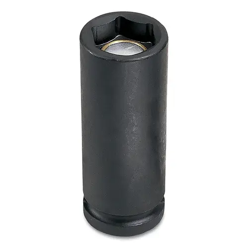 Impact Socket, 1/2 in Drive Size, 11 mm Socket Size, Hex, 6-point, Magnetic, Deep Length Impact Socket, 1/2 in Drive Size, 11 mm Socket Size, Hex, 6-point, Magnetic, Deep Length