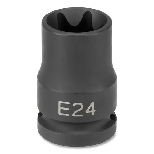 Impact Socket, 1/2 in Drive Size, E11 Socket Size, Star, External Torx, Standard Length
