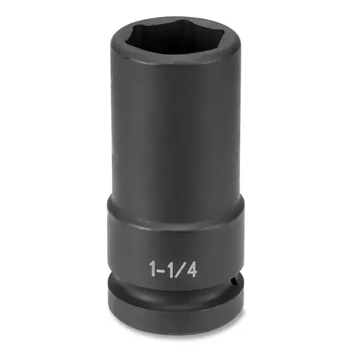Impact Socket, 1 in Drive Size, 1-1/16 in Socket Size, Hex, 6-point, Extra-Deep Length Thin Wall Impact Socket, 1 in Drive Size, 1-1/16 in Socket Size, Hex, 6-point, Extra-Deep Length Thin Wall