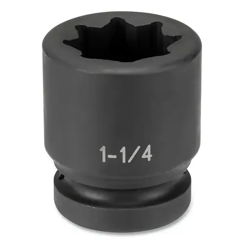 Impact Socket, 1 in Drive Size, 1-11/16 in Socket Size, Octagon, 8-point, Standard Length Impact Socket, 1 in Drive Size, 1-11/16 in Socket Size, Octagon, 8-point, Standard Length