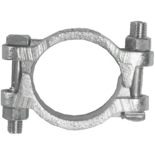 Double Bolt Hose Clamps, 1 1/8"-1 3/16" Hose OD, Malleable Iron, 100/Bx Double Bolt Hose Clamps, 1 1/8"-1 3/16" Hose OD, Malleable Iron, 100/Bx