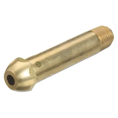 Regulator Inlet Nipple, 1/4 in (NPT), 3-1/2 in L, Brass, CGA-510/CGA-580/CGA-590