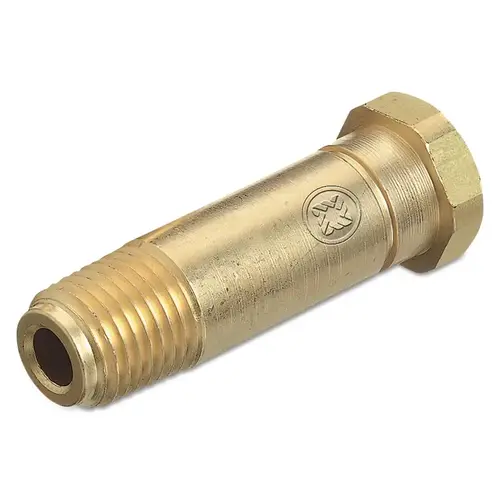 Regulator Inlet Nipple, CO2, 1/4 in (NPT), 2 in L, Brass, CGA-320