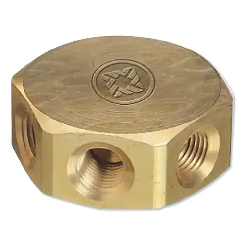 Manifold Block, 3,000 psi, Brass, 2 in Manifold Block, 3,000 psi, Brass, 2 in