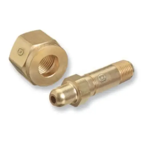 Regulator Inlet Nipples, Air, 1/4 in (NPT), 2 1/2", Stainless Steel, CGA-346 Regulator Inlet Nipples, Air, 1/4 in (NPT), 2 1/2", Stainless Steel, CGA-346