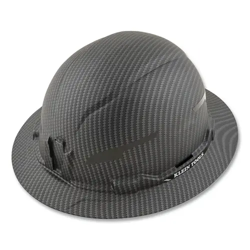 Premium KARBN Pattern Full Brim Hard Hat, Ratchet w/Pivot Suspension, Non-Vented, Gray Premium KARBN Pattern Full Brim Hard Hat, Ratchet w/Pivot Suspension, Non-Vented, Gray