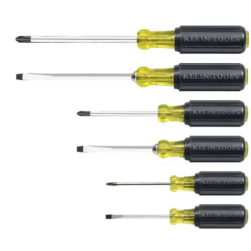 Screwdriver Set: 6 Pc, Cabinet, Keystone & Phillips Screwdriver Set: 6 Pc, Cabinet, Keystone & Phillips