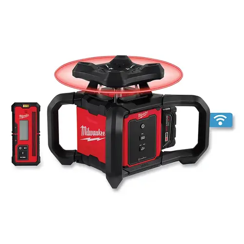 M18 Red Exterior Rotary Laser Level Kit, with Receiver/ Tripod and Grade Rod, 12.1 in L, Polycarbonate, Threaded Insert Base M18 Red Exterior Rotary Laser Level Kit, with Receiver/ Tripod and Grade Rod, 12.1 in L, Polycarbonate, Threaded Insert Base