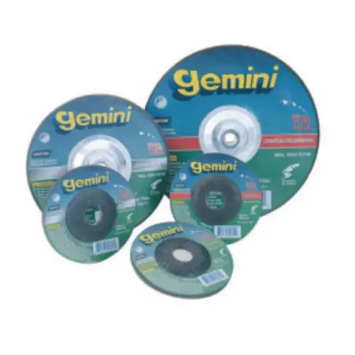 Type 28 Gemini Saucer Depressed Center Grinding Wheel, 9 in Dia x 1/4 in Thick, 7/8 in Arbor Type 28 Gemini Saucer Depressed Center Grinding Wheel, 9 in Dia x 1/4 in Thick, 7/8 in Arbor