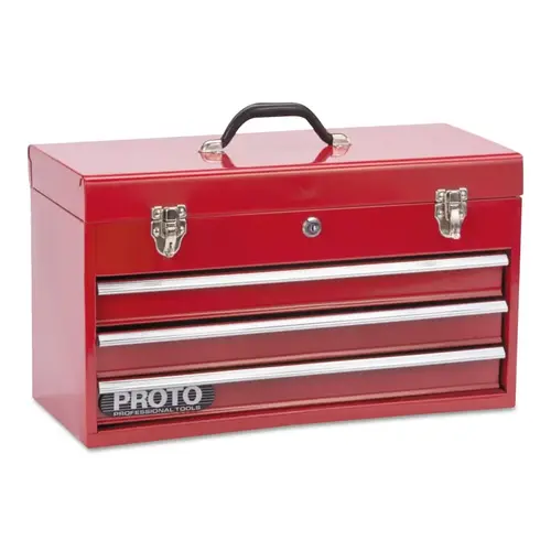 21 in General Purpose Tool Box, 3-Drawers Red 21 in General Purpose Tool Box, 3-Drawers Red