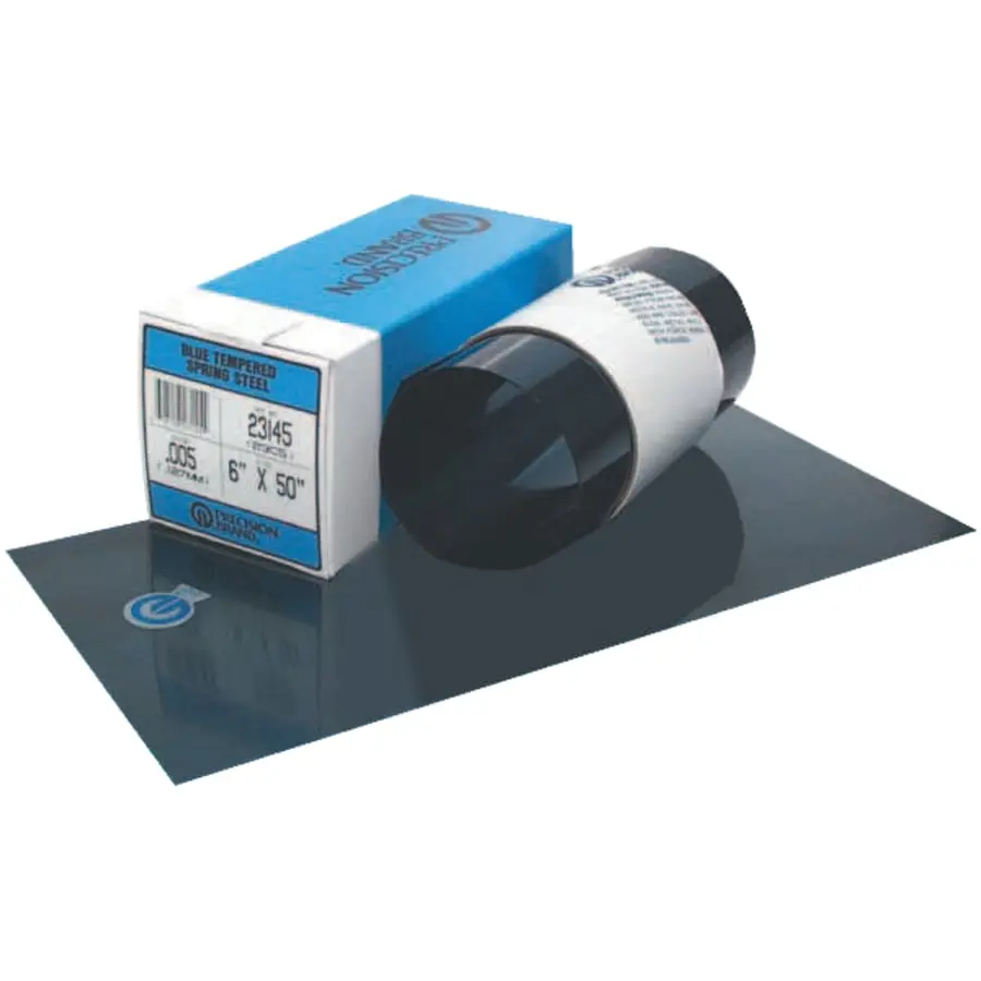 Precision Brand Blue Tempered Shim Stock Flat Sheets 0.0015 Steel 1095 0.015 x 25 x 6 23220