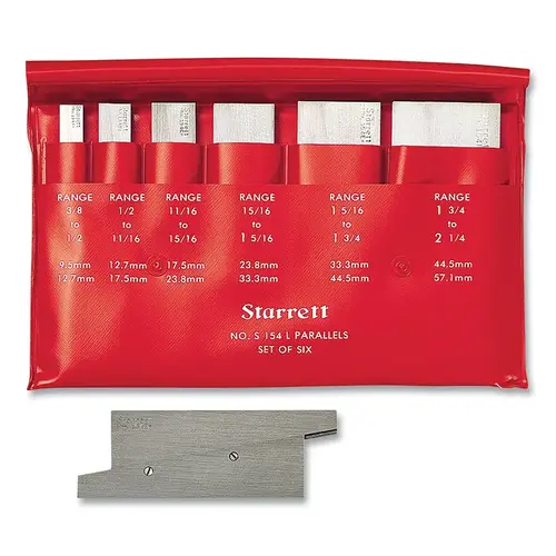 154 Series Adjustable Parallel Set, 3/8 in to 1-5/16 in 154 Series Adjustable Parallel Set, 3/8 in to 1-5/16 in