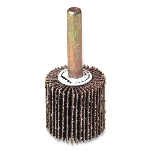 Wolverine Mounted Flap Wheel, 1 in dia, 80 grit, 30000 RPM - pack of 500 Wolverine Mounted Flap Wheel, 1 in dia, 80 grit, 30000 RPM - pack of 500