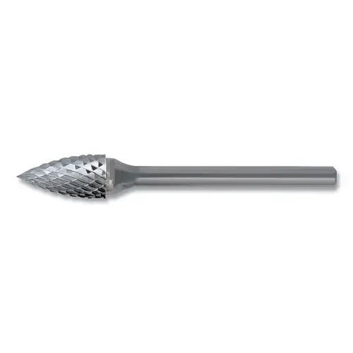 1849 General Purpose Solid Carbide Bur, 1/8 in dia B Shank, 1/2 in L Cut, SG-51, Double Cut 1849 General Purpose Solid Carbide Bur, 1/8 in dia B Shank, 1/2 in L Cut, SG-51, Double Cut