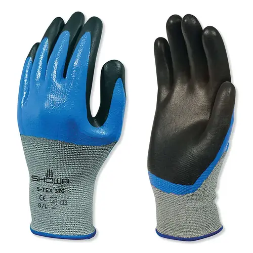 Nitrile, Double Coated Cut Resistant Glove, Size S, 4 ANSI/ISEA Cut Level, Black, Blue Pair - 2 per pack x72 packs Nitrile, Double Coated Cut Resistant Glove, Size S, 4 ANSI/ISEA Cut Level, Black, Blue Pair - 2 per pack x72 packs