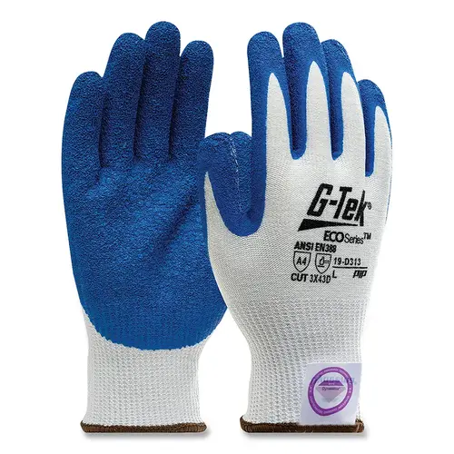 ECO Series , D313, Dyneema  Diamond Blended 2.0, Latex Crinkle Coated, X-Large, White - 2 per pack x12 packs