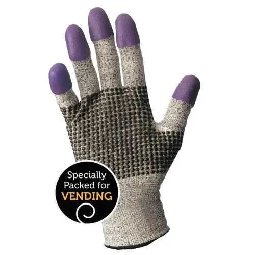 G60 Purple Nitrile Cut Resistant Gloves, Size 6, Purple/Grey/Black - 2 per pack x12 packs